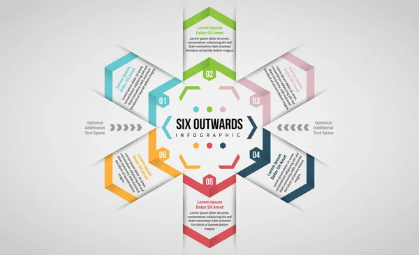 Six infographies sortantes — Image vectorielle