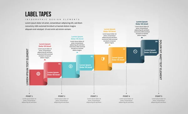 Label Tapes Infographic — Stockvector