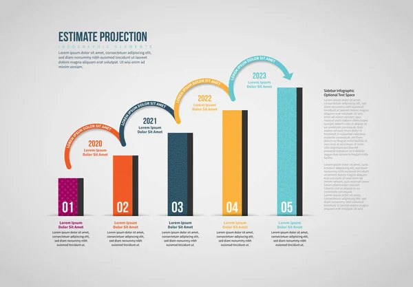 Schätzung Projektion Infografik — Stockvektor