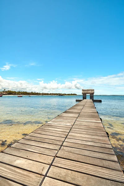 Aanlegsteiger Van Belle Mare Beach Mauritius Eiland — Stockfoto