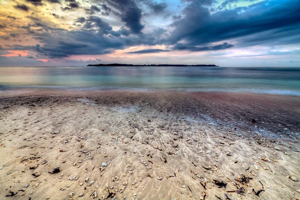 Puesta Sol Gili Trawagan Indonesia — Foto de Stock