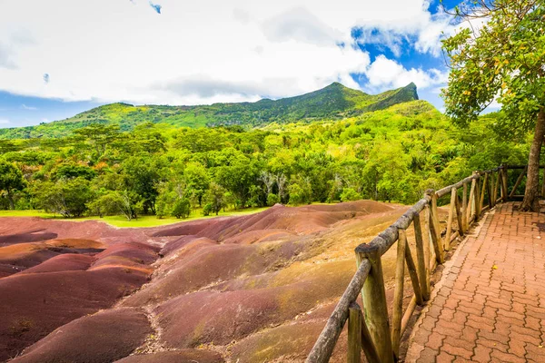 Seven Colored Earth Chamarel Mauritius Island Indian Ocean — Stock Photo, Image