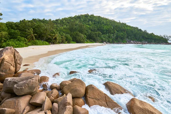 Anse Georgette spiaggia Praslin, Seychelles — Foto Stock