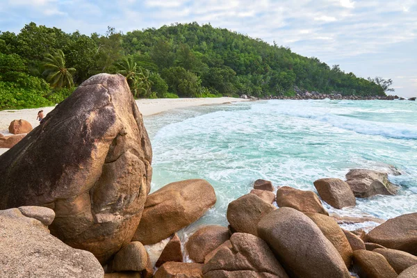 Praia de Anse Georgette Praslin, Seychelles — Fotografia de Stock