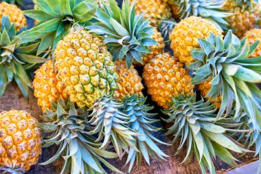 Saint-Pierre, Reunion Adası yerel pazarda ananas