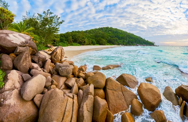 Praia de Anse Georgette Praslin, Seychelles — Fotografia de Stock