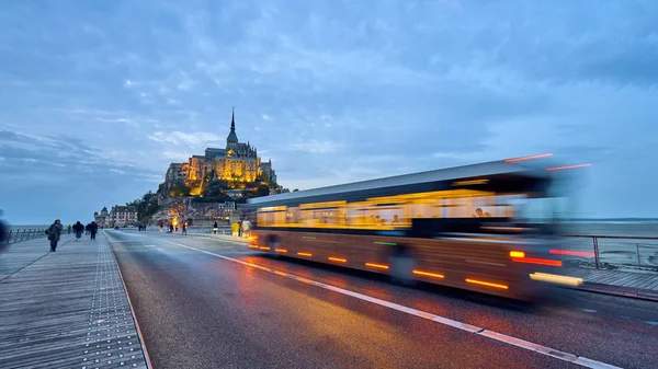 Mont Saint Michel, Frankrijk-26 september 2017: Bekijk op het Famo — Stockfoto