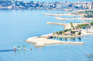 Toulon limanının görünümü, seyne-sur-mer ve rade de sahil