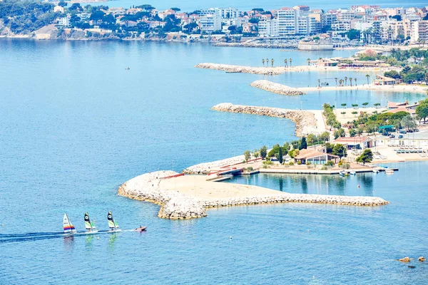 Toulon limanının görünümü, seyne-sur-mer ve rade de sahil
