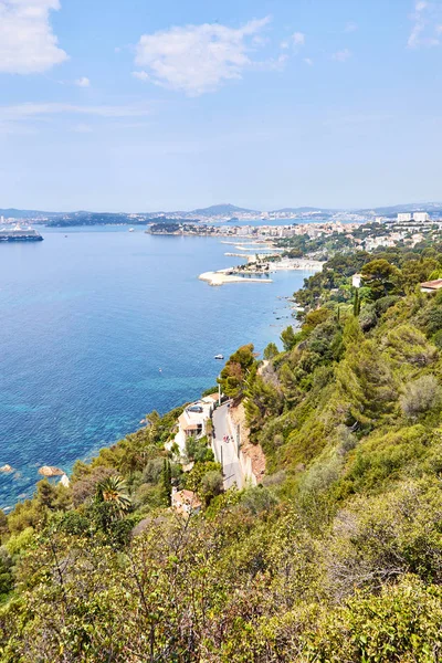 View of the port of Toulon, seyne-sur-mer and seaside of rade de — Stock Photo, Image