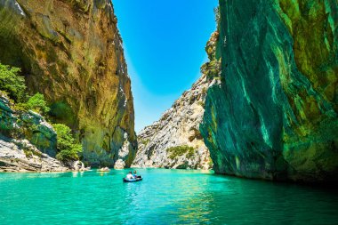 St Croix Gölü, Les Gorges du Verdon Turistlerle kano, boa