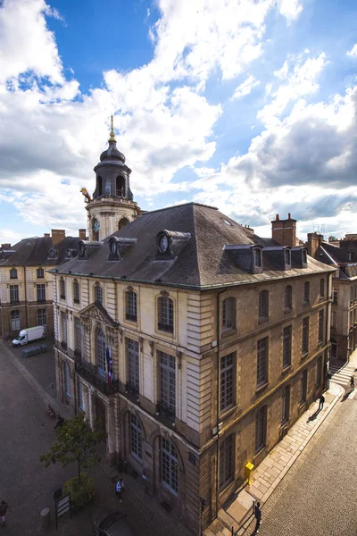 Tradiční Hrázděný Domy Starém Městě Rennes Francie — Stock fotografie