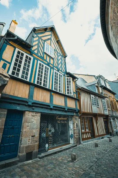 Casas Tradicionais Meia Madeira Cidade Velha Rennes França — Fotografia de Stock