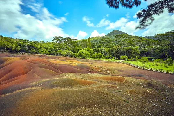 Chamarel Sette Terre Colorate Sull Isola Mauritius — Foto Stock
