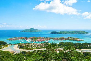 Victoria ve Eden Adaları, Mahe, Seyşeller panoramik görünümü