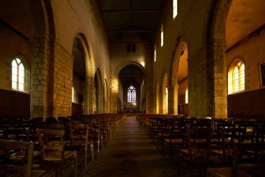 Notre Dame en Saint Melaine Kilisesi (eski Benedictine manastırından geriye kalan her şey) Brittany başkentinde - Rennes. Fransa.