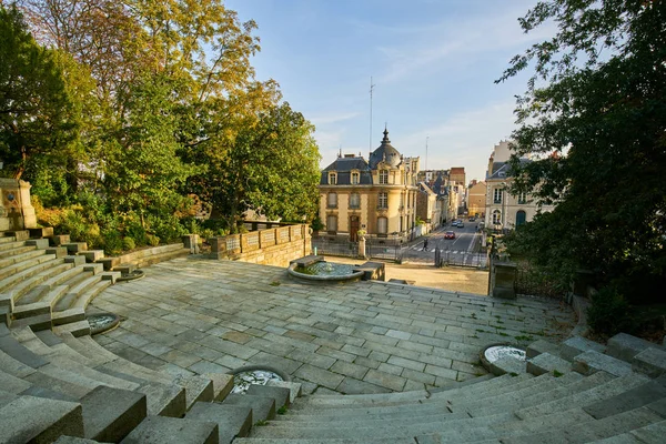 Ingang van Thabor Park, Rennes stad, Bretagne, Frankrijk — Stockfoto