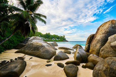 tropik plaj Seyşeller denilen 