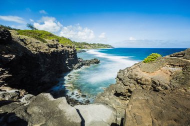 Gris Gris Plajı, la roche qui pleure, Mauritius Adası
