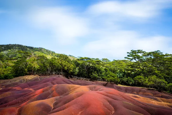 Seven Colored Earth Chamarel Mauritius Island Indian Ocean — Stock Photo, Image