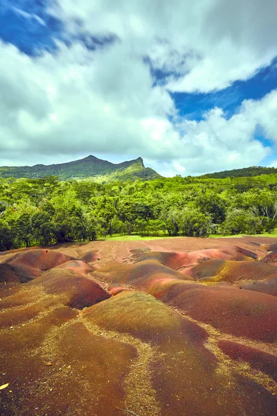 Chamarel Seven Coloured Earths Mauritius Island — Stock Photo, Image