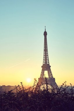 Trocadero gün doğumu sırasında Tower Eyfel