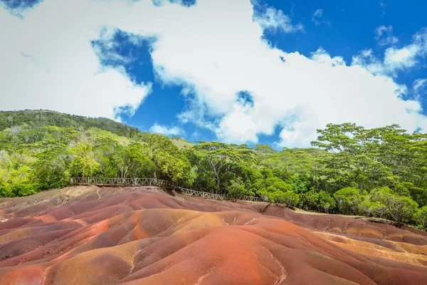 Seven Colored Earth Chamarel Mauritius Island Indian Ocean — Stock Photo, Image