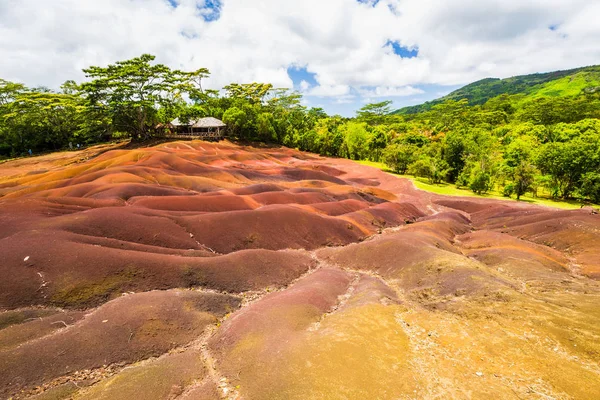 Seven Colored Earth Chamarel Mauritius Island Indian Ocean — Stock Photo, Image