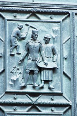 Tapınağın cephe dekorasyon.