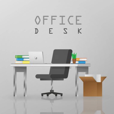 Modern ofis mobilyaları vektör seti