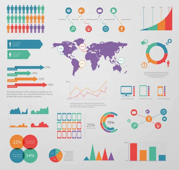 Infographic Grafik Diyagramı Grafik Afiş Şerit Etiket Öğe Desen — Stok Vektör