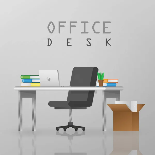 Modern Ofis Mobilyaları Vektör Seti — Stok Vektör