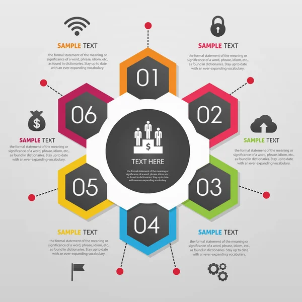 Business Kleurrijke Infographic Vector Achtergrond — Stockvector