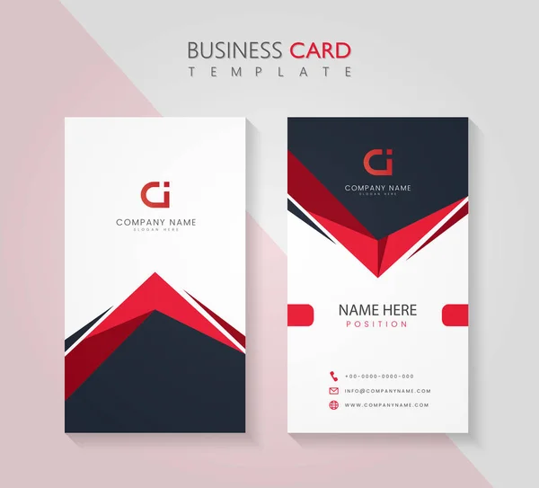 Corporate Business Card Design Template — Stock Vector