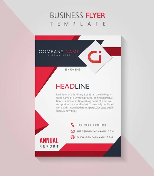 Business Pamphlet Flyer Corporate Design — Stock Vector