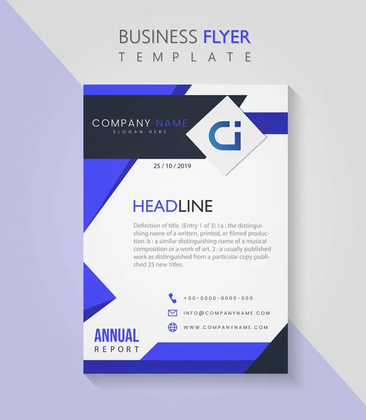 Business Pamphlet Flyer Corporate Template — Stock Vector