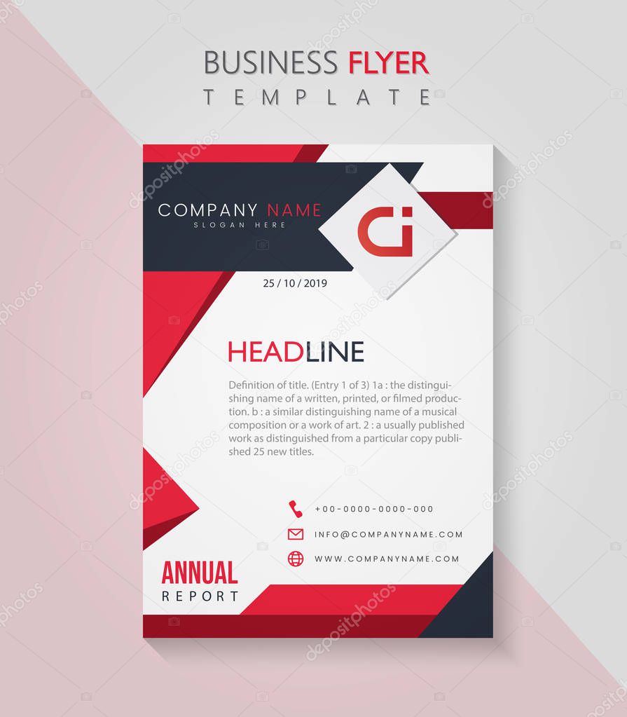 Business pamphlet flyer corporate design