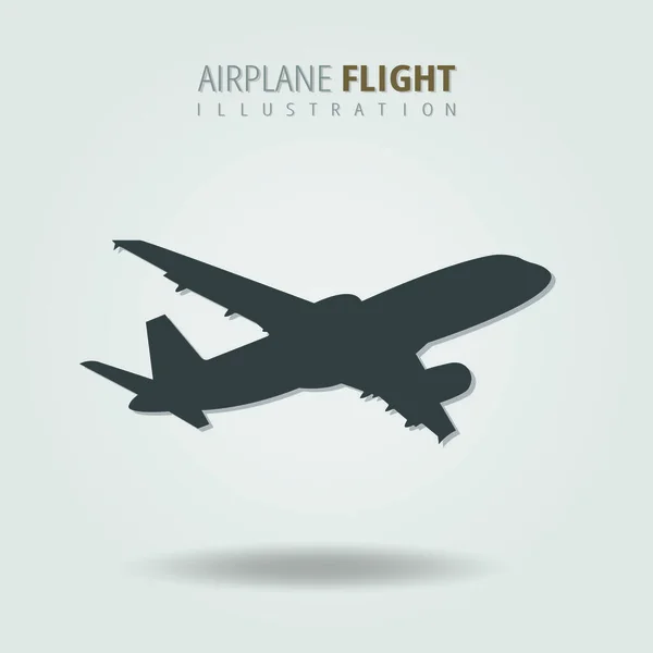 Conception Silhouette Vol Avion Voyage — Image vectorielle