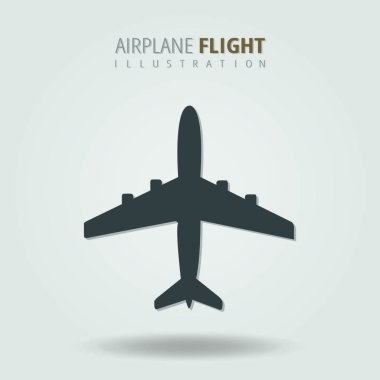 Seyahat uçak uçuş siluet tasarımı