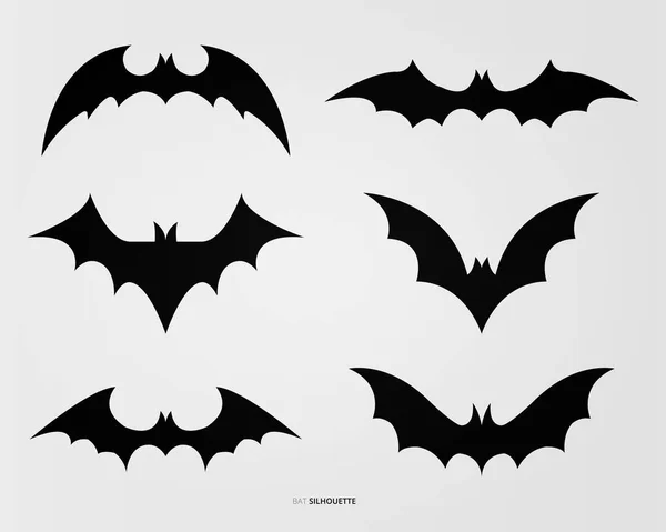 黑色蝙蝠轮廓矢量设计 — 图库矢量图片