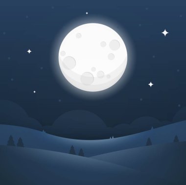 Parlak Ay tasarımı astronomi arka planı