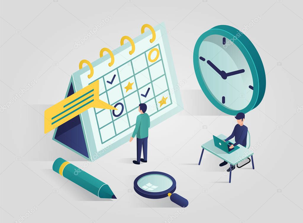 Business schedule company vector illustration