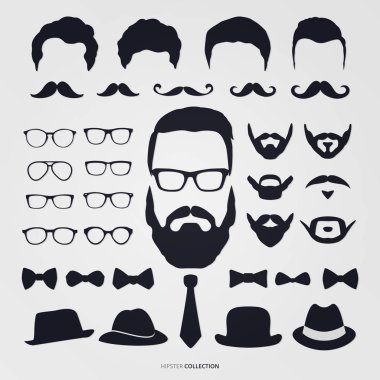 Hippi moda tarzı vektör kümesi