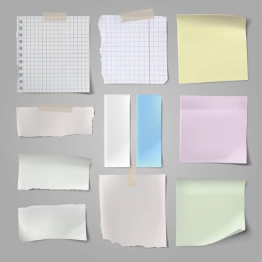 Kağıt ve posta vektör kümesi