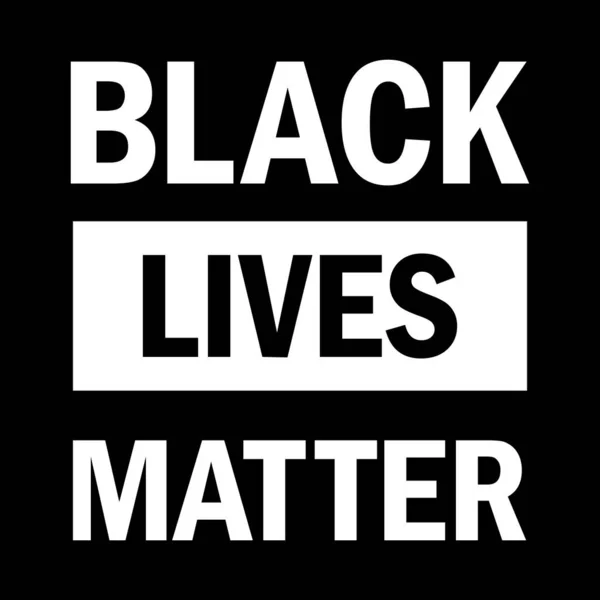 Black Lives Matter Diseño Ilustración — Archivo Imágenes Vectoriales
