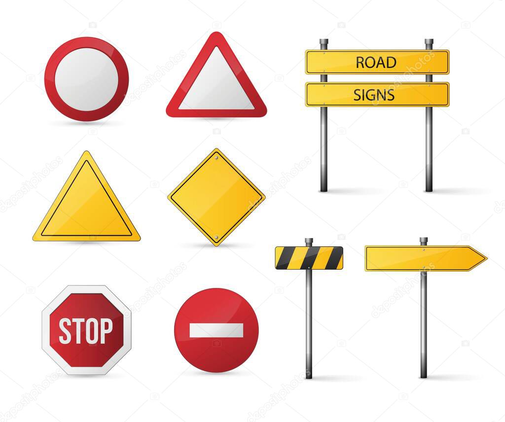 Variety of Traffic Signs set