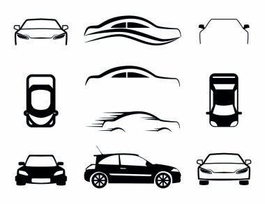 Araç siluet setinin çeşitliliği
