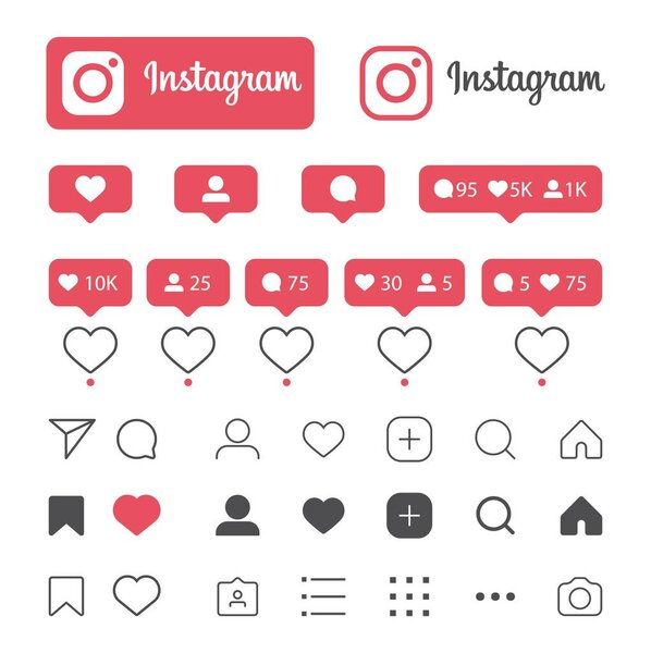 Variedad Iconos Redes Sociales — Vector de stock