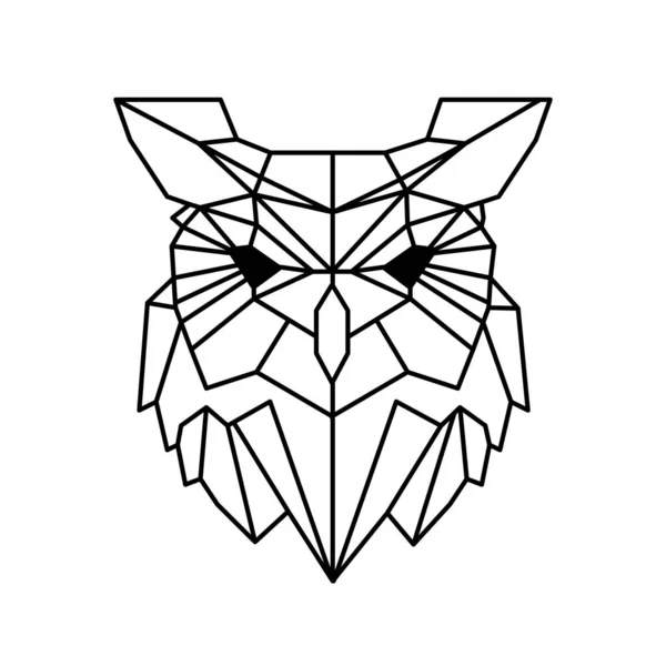 Illustration Basse Poly Hibou Design — Image vectorielle