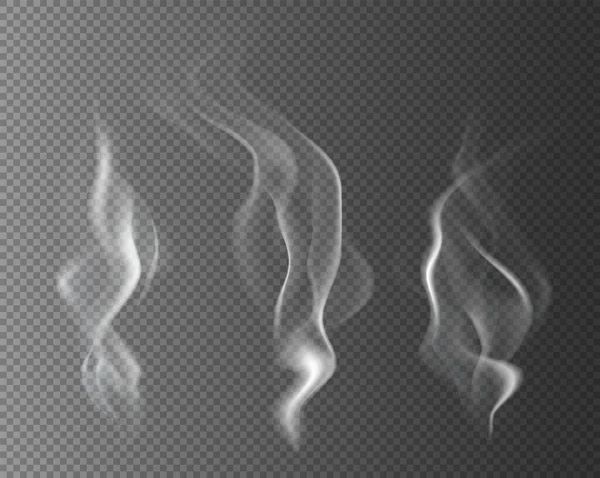 Variety Realistic Smoke Texture — Stock Vector